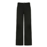 Pbong  Y2K Aesthetics Polka Dot Printed Flared Pants Women Casual Drawstring Full Length Trousers Fashion All Match Bottoms New