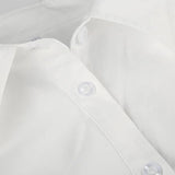 White Flare Sleeve Two Layer A-Line Dress