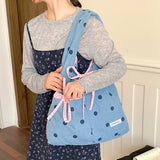 Women Soft Nylon Large Capacity Tote Bag Casual Fashion Hobo Shoulder Purse Summer New Female Simple Trend Y2K Handbags