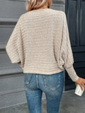 Autumn and Winter Women's New Casual One Collar Bat Sleeve Knitted Sweater