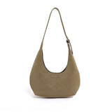Pbong  Casual Chic New Moon Bag Women's Fashion Simple Design Trendy Spring PU Material Medium Size Daily Match Sewing Line