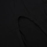 Black Long Velour Side Split Dress