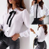 Pbong  Fashionable Detachable Long Sleeve Shirt for Women Commute Style with Multiple Wearing Methods Comfortable Casual Cross-Border
