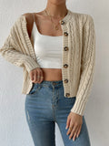 Women's Long Sleeved Cardigan Knitted Sweater Casual Autumn Winter Warm Knitwear Fashionable Women's Outerwear