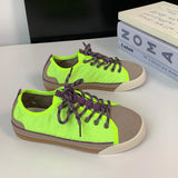 Pbong  Women Sneakers Flat Anti-slip Training Shoes Women Spring and Autumn Round-headed Fashionable Sneakers 