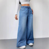 Pbong  New Vintage Straight Jeans Women Loose High Waist Denim Pants Female Wide Leg Trousers Daily Comfortable Casual Streetwear
