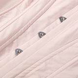 Pbong   Summer Autumn Sexy Solid Tiered Dress Women Party Sling Pleated Single Breasted Female Dresses Holidays Lady Robe New