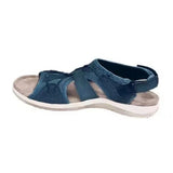 Pbong  Women's Sandals Summer New Round Head Breathable Casual Sandals Large Size Flat Beach Sandals Women