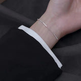 New 925 Sterling Silver Square Bracelet Simple Style Shiny Bracelet Gifts for Women Free Shipping Exquisite Fashion Jewelry