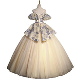 New Evening Dress Vocal Art Exam, American Voice Solo Performance, Princess Pong Dress, Adult Ceremony Dress Host