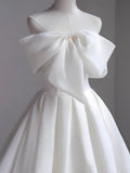 Slimming Lightweight Wedding Dress Simple Elegance Bridal Gown for Registering Marriage And Greeting Guests Korean Style