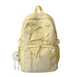 Pbong  Women's Large Capacity Drawstring Backpack Female Fresh Aesthetic Daily School Book Bag New Fashion Trend Back Pack