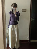 Sweet Elegant Temperament Slash Neck Spliced Ruffle Women Tops High Street Y2k Aesthetic Solid Harajuku Pullover Korean Clothes