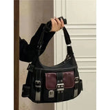 Y2K Vintage Women's Fashion Crossbody Bags For Women Hip Hop Luxury Designer Leather Handbag Satchel Shoulder Bag Harajuku
