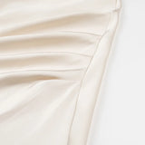 3D Flower Satin Halter-neck Short Dress 2025 New Fashion Beige Slim Sleeveless Dresses Backless Summer Party Dress For Women