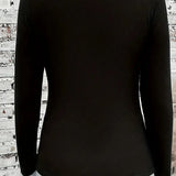 Pbong  T-shirt Women's Large Knitted Casual Solid Color