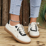 Plus Size Shoes for Women 36-42 Spring Autumn Women Lace Up Platform Wedge Non-slip Flats Zapatos De Mujer Sneakers Women