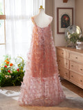 Pink Strapless Evening Gown Women's Daily Wear Fairy Tale Birthday Adult Ceremony Long Dress Forest System Engagement Dress B...