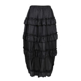 Pbong  Simple Pure Color Dance Skirt Midi Skirt Pleated Design Versatile Style for plus Size Women Straight Cut Silhouette