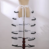 Pbong  Steampunk Tulle Tutu Skirt Women Medieval Gothic Cocktail Club Ruffles Punk Mermaid Overskirt