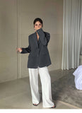 Multicolor Office High-waisted Wide-leg Suit Pants Women's 2025 Autumn Loose and Drape Casual Straight Mopping Trousers
