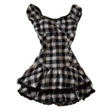 Pbong  Y2K Vintage Hot Fashion Dress Summer Aesthetic Lace Women's Classic Sundress Halter Sleeveless Slim Emo Harajuku Casual Frock