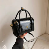 Fashion Mini Satchel Shoulder Bag with Vintage Top Handle Bag Detachable Crossbody Strap Casual Tote Bag Daily Handbag Purse