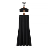 Vacation Beach Sexy Long Dress 2025 New Large Button Slim Fashion Summer Women Dress Hollow Out Streetwear Party Vestidos