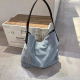 Pbong  Women'S Shoulder Tote Bags Bucket Handbag Trend Canvas Stripe Popular Eco Bag Shopping Designer Woman Large Capacity Armpit Bag