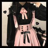 Pbong  Lolita Style Sweet Shirts For Women Long Sleeve Bow Japanese Blouses Blusas Mujer De Moda Hollow Out Lace Summer Cute Tops