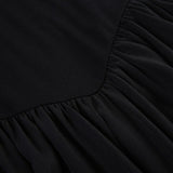 Black Loose A-Line Slim Long Dress