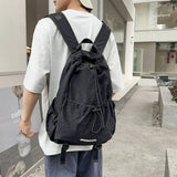 Women's Large Capacity Nylon Drawstring Backpack Casual Trendy Travel School Book Bag Soft New Trend Fashion Back Packs