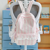 Pbong  Girl School Bag Backpack Back Pack For Teenager Women Children Female Pink Schoolbag Primary High Bagpack Class Teens Child Kids