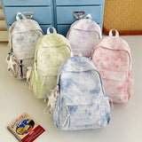 Women Star Print Backpack Polka Dot Star Charm Lightweight Student School New Trend Fashion Daypack Female Book Backpacks