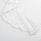 Vintage Lace Asymmetrical Skirts Sexy Slim Mid Waist Mini Skirts Women 2024 Summer French Fashion Streetwear Ladies Y2k Clothes