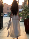 Women Elegant French Embroidery Rose Slim Off Shoulder Suspender Dress Summer Waist Cinching Dresses Evening Party Prom Gown New