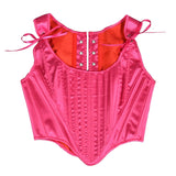 Satin Bandage Waist Trainer Body Shapers Women Corset Fashion Slimming Tank Top Sexy Shapewear Woman Clothes Fajas Streetwear