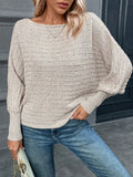 Autumn and Winter Women's New Casual One Collar Bat Sleeve Knitted Sweater