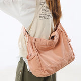 Pbong  Korean Canvas Women Shoulder Crossbody Bag Harajuku Female Student Messenger Fashion Cloth Handbag for Girl Bookbag Travel  black bag tote bag