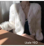 2025 Autumn And Winter heavy industry Women Knitted Cardigan Sweater Coat Imitation mink fur comfortable Female Sweater Jacket