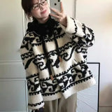 Pbong  New Style Women's Thickened Lamb Fur Vest Spring Autumn Loose Fit Hooded Coat Polyester Fiber Gelling Resin Coloring Pro...