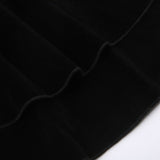 Black Velvet Square Neck Dress
