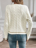 Women's Minimalist round Neck Long Sleeve Knitted Cardigan Sweater New Style Comfortable Soft Material Fashionable Outerwear