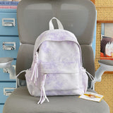 Women Star Print Backpack Polka Dot Star Charm Lightweight Student School New Trend Fashion Daypack Female Book Backpacks