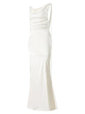 Pbong  Women Long Dress Sleeveless Low Cut Backless Lacing Slim Fit Dress for Party Cocktail Evening Summer New
