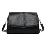 Pbong  Soft Leather Large Capacity Fashionable Wide Crossbody Bag for Women Pillow Shaped Handbag Business Commuting Style PU Material
