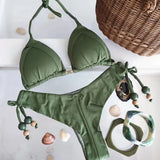 sexy women bikini, brazilian triangle bikini, push-up swimsuit, metal chain beach bikini