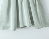 Pbong  Summer Elegant Chic Mini Dresses Green V-neck Backless Women Sleeveless Sexy Tiered Ladies Party Dress Vestidos New