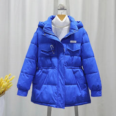 New Parkas Women Winter Jacket Hooded Thick Warm Cotton Padded Parka Casual Basic Coat Female Snow Coat Outerwear