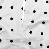 Pbong  Sexy V-neck Print Polka Dot Women Maxi Dress White Short Sleeve Lace Up Dress Summer Slim Elegant Party Evening Dress